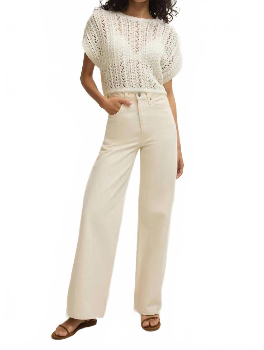 NEW Z SUPPLY ballast crochet sweater top in white